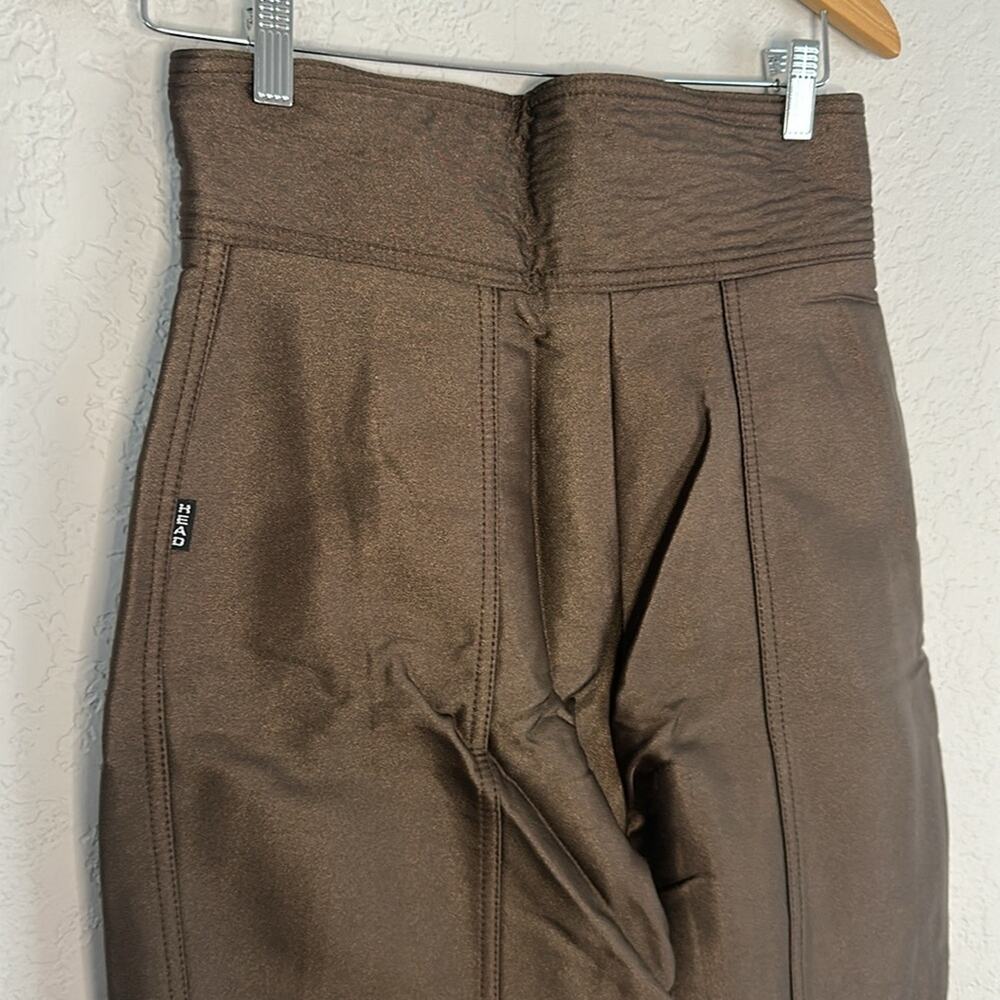Vintage Head Sportswear Apres Ski Pants Wool Snow Winter Brown Compression - Picture 6 of 9